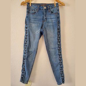 Denim skinny jeans high waisted